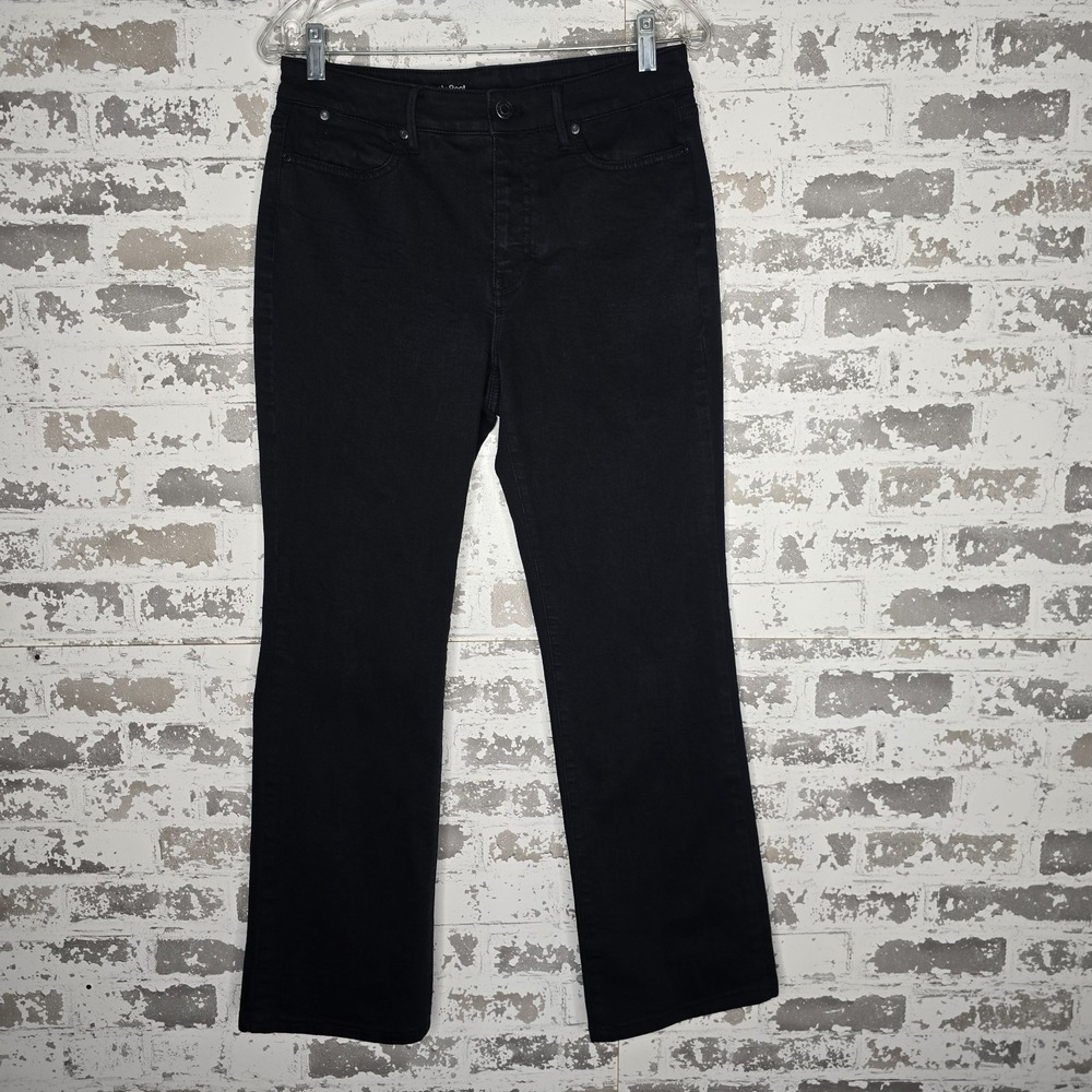 Talbots Flawless Jeans Womens 6 Black High‎ Rise Barely Boot Curvy Stretch Denim